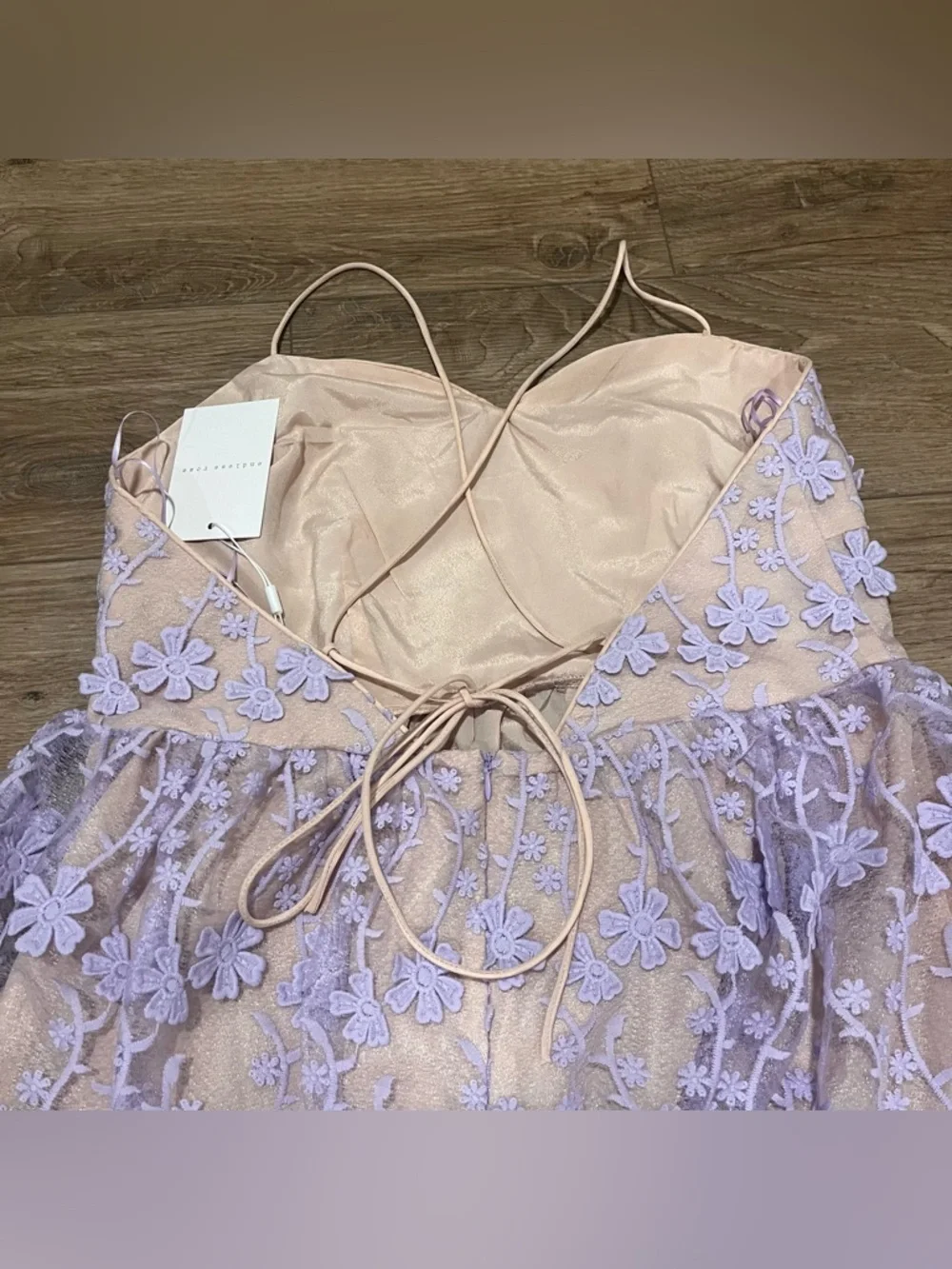 Endless Rose crochet lace layered midi dress in lilac NWT - Picture 11 of 15